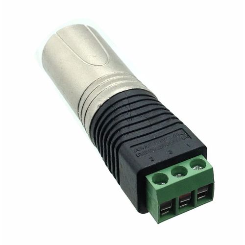 American Recorder XLR to Screw Terminal Adapter, 3 Pin Male, Black, Broadcast and Commercial Sound Application