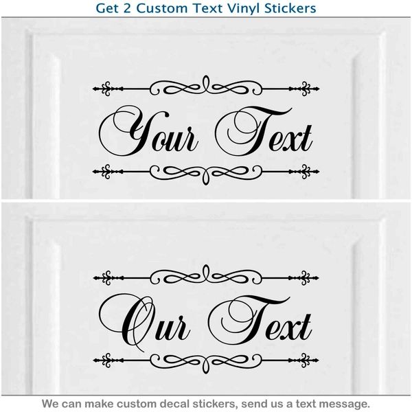 2 Custom Your Text Name Office Door Sign Art Vinyl Home Decor Sticker Decal 197