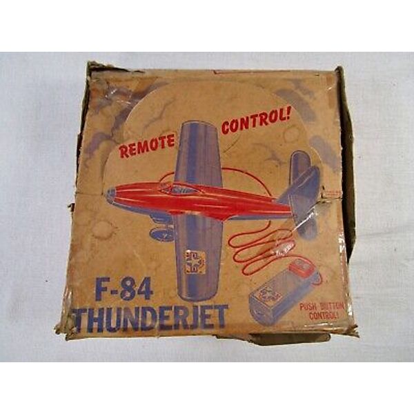 F-84 THUNDERJET Remote Control Toy Airplane & Box