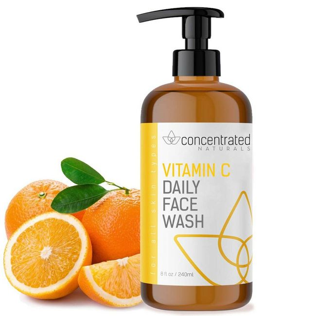 Concentrated Naturals Vitamin C Face Wash Daily Cleanser w/Marine & Plant Ext...