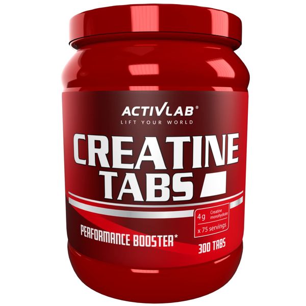 Activlab Creatine Tabs | 300 Tablets | 75 portions | Pomegranate | Creatine Monohydrate 4000 mg | Bodybuilding, Fitness, Cross-Fit, Weightlifting, Powerlifting | 3X lab Tested | Optimum Nutrition