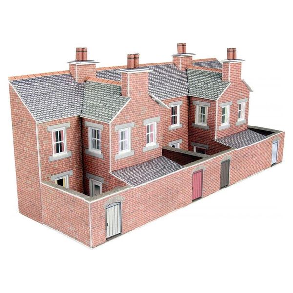 Metcalfe PN176 Low Relief Terraced House Backs Red Brick