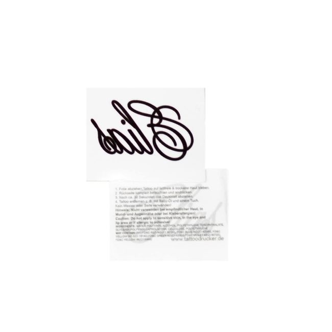 2 x Elias Tattoo - Schriftzug in schwarz - Temporary Body Tattoo (2)