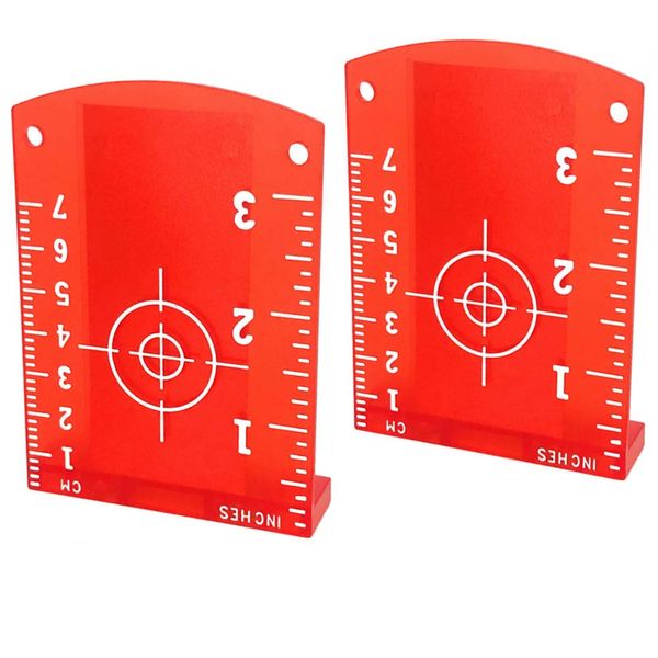 2pcs Magnetic Floor Laser Target Card Plate for Red Laser Level