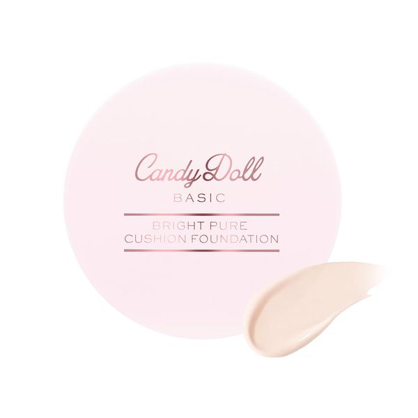 CandyDoll Bright Pure Cushion Foundation (01 Clear Vanilla) [Mini Foundation Tone Up, Transparency, White Skin]