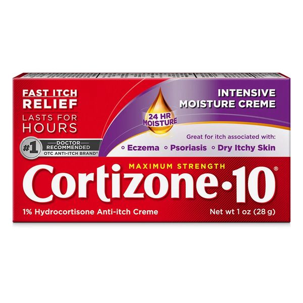 Cortizone•10 MAXIMUM STRENGTH ITCH RELIEF INTENSIVE HEALING CREME Moisturizing 1