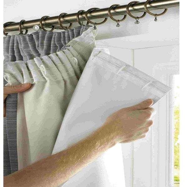 "SRC" 66" width x 54" drop, Blackout Thermal Curtain Lining. ***Now Includes 20 Curtain Hooks ***