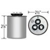 2TTR3024A1000AA Dual Run Capacitor 35/5 MFD x 440 VAC