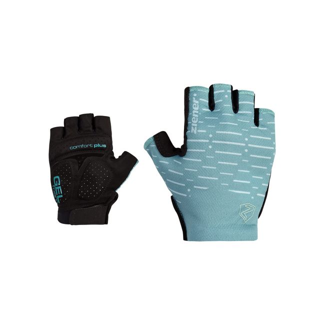 Ziener Damen Cammi Fahrrad/Mountainbike/Radsport-Handschuhe | Kurzfinger - atmungsaktiv,dämpfend, Turquoise dust, 8