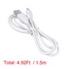 ABLEGRID 5ft White for Sony PlayStation 4 PS4 Controller Micro 5Pin USB Charging Charger Cable Cord