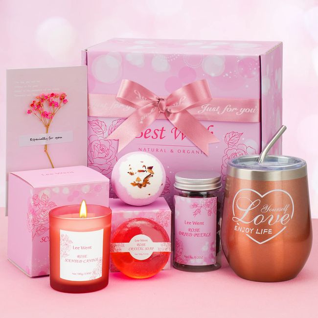  Christmas Spa Gifts for Women - Christmas Gift Ideas, Christmas  Candles Gift, Christmas Gift Baskets for Women, Mom, Sister, Wife, Friend  with Candle, Bath Bombs, Bath Salt, Soaps, Christmas Packaging 