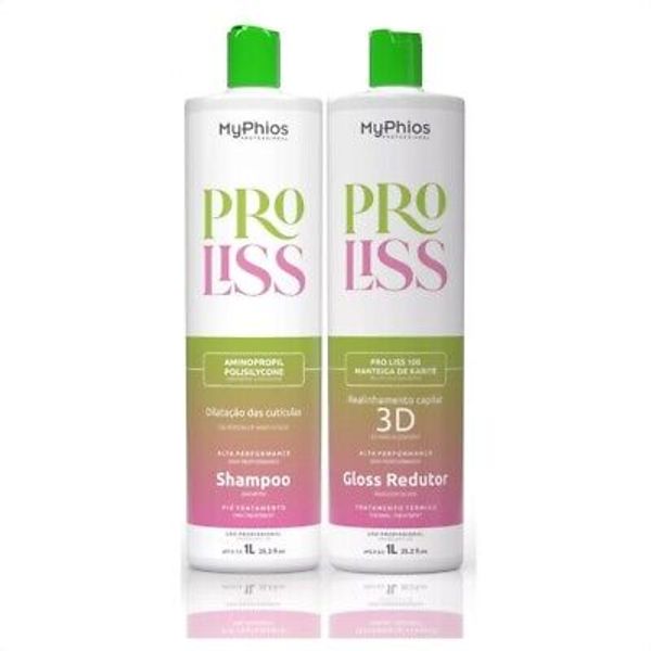 MYPHIOS 3D GLOSS Brush Hair Straightening Volume Reducer Proliss 2x1L - My Phios