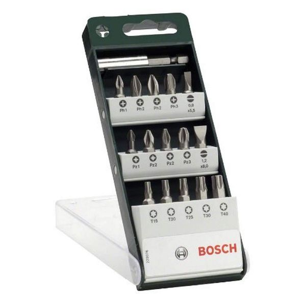 Bosch 2609255977 DIY Schrauberbitset 16-teilig 25 mm, Standard