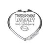 Touchdowns tailgates and traditions hobby statement [CM17 HAAS] compact pocket mirror - silver heart shape