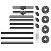 4-Base Adjustable Wall Clothes Rod Gament Rack Rustic Pipe Hanging Bar fr Closet