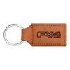 Ford F150 FX4 Off Road Rectangular Brown Leather Key Chain