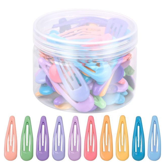 Pinsheng 60 Stück Haarspangen Mädchen, Mini Kinder Haarklammern, Snap Haarclips Baby Haarspange, Bunte Metall Mädchen Haarschmuck für Kinder Mädchen Damen Kleinkinder(10 Farben)