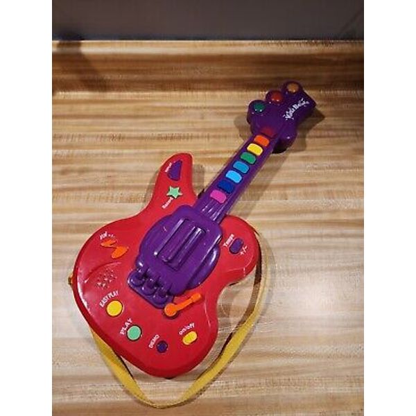 Kidz Beats Pink Electronic Musical Toy Guitar Rock & Learn WORKS