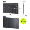 Sanwa Direct 200-INPK1BK Laptop Gadget Pocket PC Pouch Paste Storage Mouse Cable Accessory