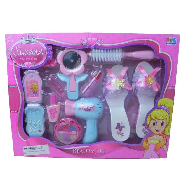 Susana Stylish Girl Beauty Set Pretend Play Hair Make-up Shoes Phone NEW