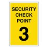 V Safety Security Check Point 3 100 x 150 mm - 1mm Rigid Plastic