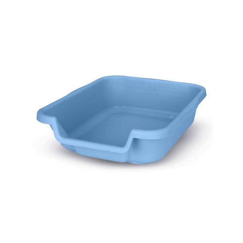 KittyGoHere Senior Cat Litter Box, Small Size, Blue Color, Durable & Pet Safe Kitty Litter Box, Low 3" Entry, Made in USA