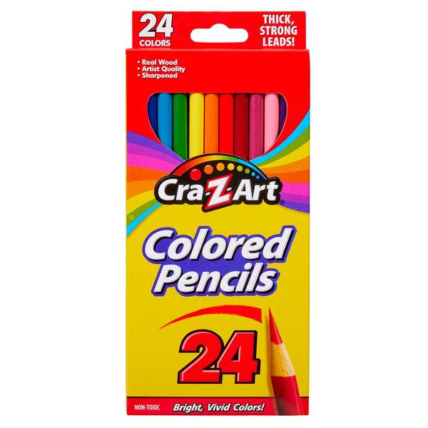 Cra-Z-art Colored Pencils, 24 Count, Back to School Supplies, Arts & Crafts, Gift for Kids