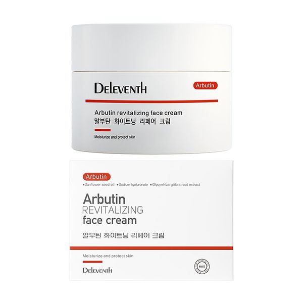 DEleventh Korea Brand α-Arbutin Face Cream 30g / Anti-Oxidation, Vitamin E Infused Moisturizer for Beautifying Skin, Repairing Damaged Cells, Collagen Synthesis Booster, Acne Repair, Spot Removal