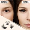 QUEWEL Cluster Lashes 72 Pcs Wide Stem C/D Curl 8-16mm Length DIY Eyelash Extension False Lashes Individual Natural&Mega Styles Soft for Personal Makeup Use at Home (Mega-D-MIX8-16)