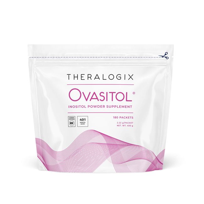 Theralogix Ovasitol Inositol Powder Packets - 90-Day Supply - Myo-Inositol & D-Chiro Inositol Supplement for Hormone Balance & Ovarian Function Support* - NSF Certified - 180 Packets