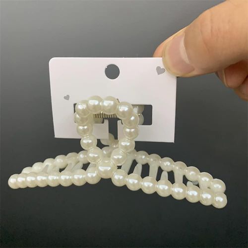 100 Pcs White Hair Clip Display Cards Hair Bow Hairpin Packing Cards Hair Accessories Holder Paper Cardboard for Hair Claw Clips Barrettes Clips Beauty and Personal Care Decorations