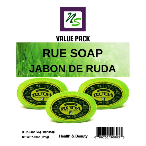 Garden Rue Soap  (3 bar soaps)  Jabon De Ruda