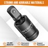 Impact Universal Joint-Socket Swivel Set,1 Inch Swivel Socket Adapter Set, Socket Extension Set Swivel Impact Socket Set CR-MO Impact Grad Wobble Socket Wrench Set