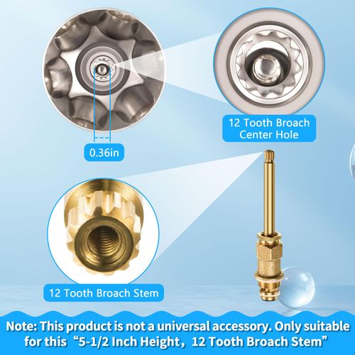 Enhon 2 Piece Shower Knob Replacement, Hot and Cold Faucet Knobs Compatible with Price Pfister Verve Tub Shower, Include 2 Faucet Handles and 2 Screws for Remodeling Trim Kit(Chrome)