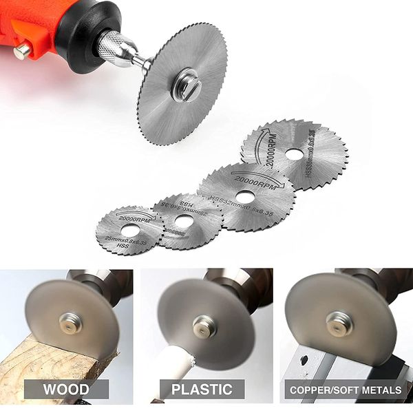 Slitter Blade Circular Saw Blade Set, Cutting Disc, Chip Saw, Circular Saw Blade, Cutting Disc, Mini Router, Bit Set, Cutter, Cutting Wheel, Aluminum Cutting, Cutting Disc Diameter (0.9 inch (22 mm, 25 mm, 32 mm, 44 mm, 50 mm), Cutting Saw, Small Diameter