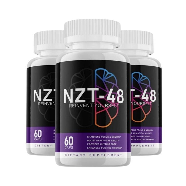 3-Pack NZT-48 - Brain Performance Support Capsules - 180 Capsules