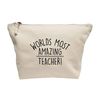 Flox Creative Makeup Bag Worlds Amazing Teacher Natural