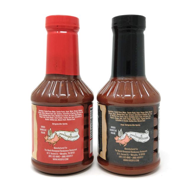 Charlie Vergos Rendezvous - Original and Hot BBQ Sauce Combo Pack (1lb 2oz (510g) Each)