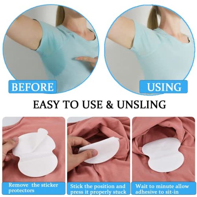 Underarm Sweat Pads, Armpit Sweat Pads for Women and Men 【100  Packs】,Premium Sweat Shield Fight Hyperhidrosis,Disposable Underarm Pads  for Sweating