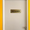 Standard ENTRANCE Door/Wall Sign - Black - Small (2 Pack)
