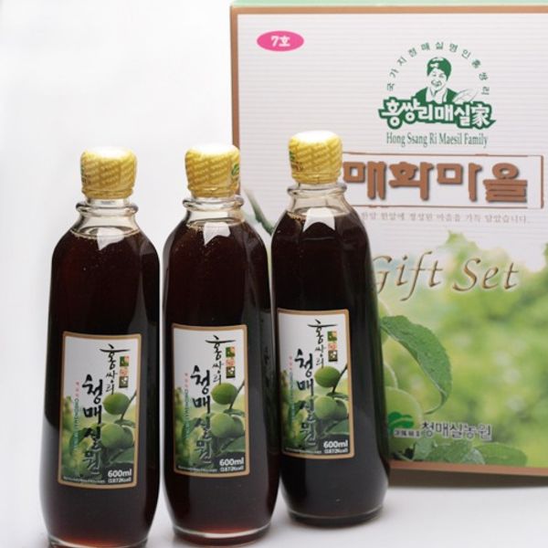 Hongssangri Cheongmaesilwon Gift Set 600ml 3 bottles Gift, 3pcs