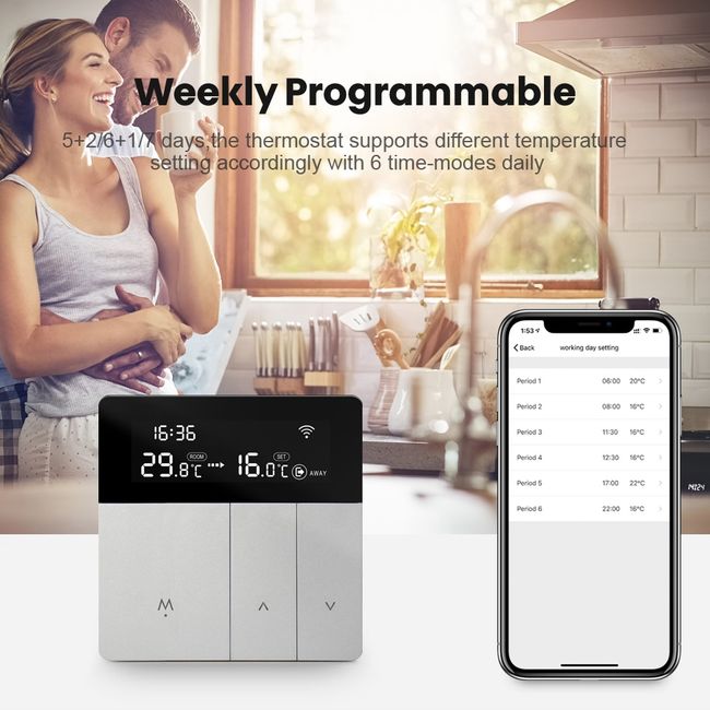 WiFi Smart Thermostat (WT50) - AVATTO Smart Home