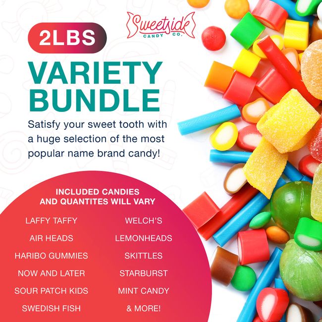 Candy Bulk Candy Variety Pack - 2 Pound Bulk Candy Care Package - Assorted  Candy Box - Candy Basket, Snack Food Gift, Office Candy Assortment - Gift