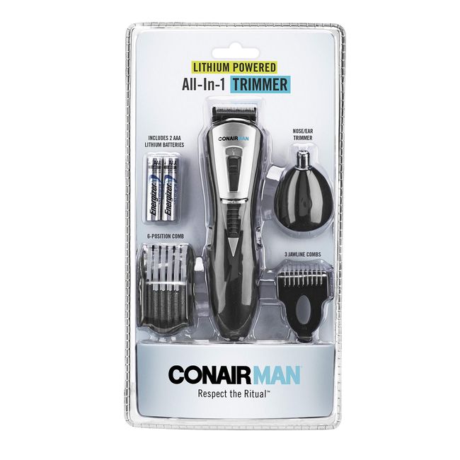 Conair Battery-Operated 2 in 1 Beard and Mustache Trimmer