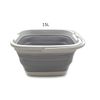 SAMMART 15L / 3.9 Gallons Collapsible Rectangular Handy Basket/Bucket (15L Rectangular, Dark Grey)