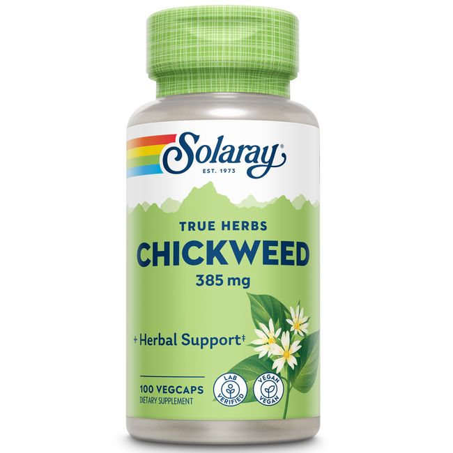 Solaray Chickweed Capsules, 385 mg, 100 Count