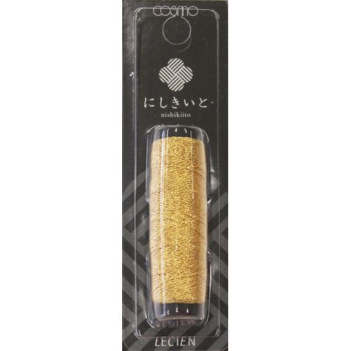 ルシアン cosmo にしきいと ラメ 刺しゅう糸 20m巻 col.18 黄金色 No.77