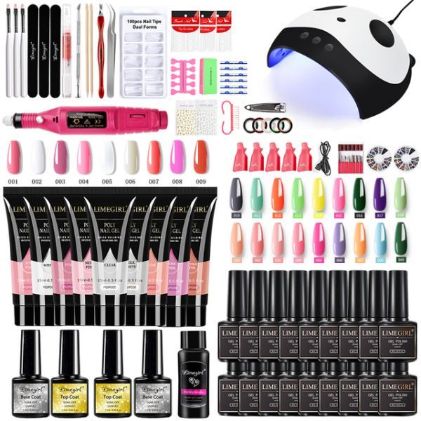 Nail Set Nail Set Acrylic Nail Nail Extension Gel Manicure Fast Building Poly UV Gel LED Nail Lamp Nail Tool Set