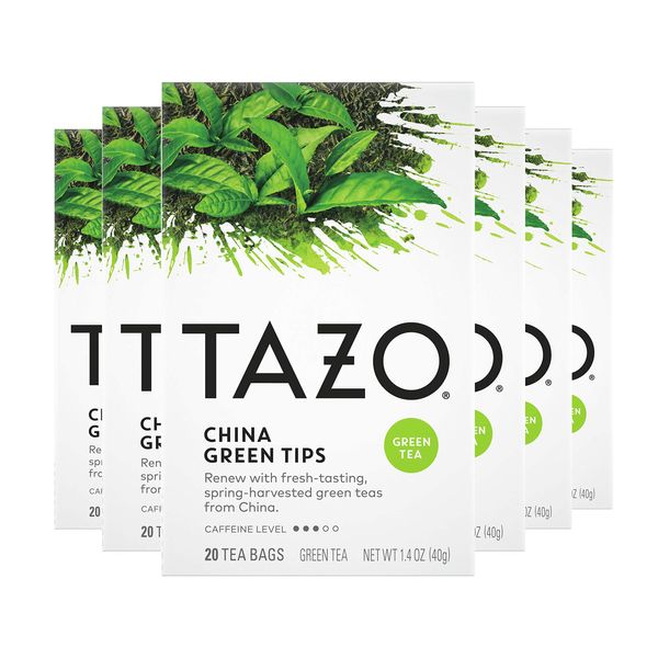 TAZO China Green Tips Renew Tea Bags, 20 Count (Pack of 6)