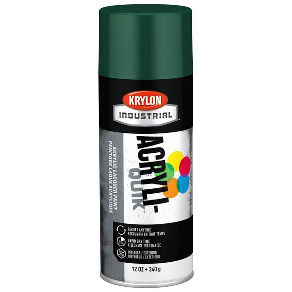 KRYLON INDUSTRIAL K02001A07 Spray Paint,Hunter Green,Gloss 54TG87